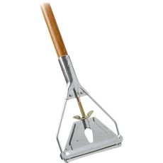 4034000 Wood Mop Handle with Tan Metal Head, 63 inch Length