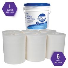 Power Clean WetTask White 1 Ply Wiper for Solvents System, 12 x 6 inch