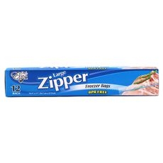 Large Zipper Freezer Bag, 12 count