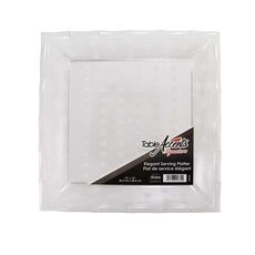 Signature Square Plastic Elegant Serving Platter, 12 x 12 inch