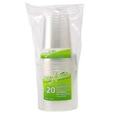 10 Ounce Clear Plastic Glasses, 20 count