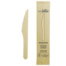 Individually Wrapped Birch Wood Knives
