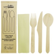 Birch Wood 4-Piece Food Kit