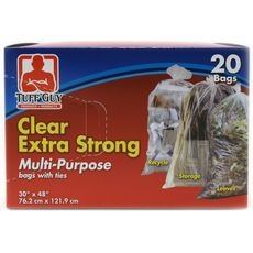 Clear Multi-Purpose Garbage Bag, 20 count
