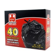 Black Outdoor Bag, 40 count