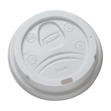 White Dome Lid Fits 10 Ounce Paper Hot Cup, 100 count