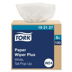 White 1 Ply Paper Wiper Plus, 9.5 x 16.5 inch