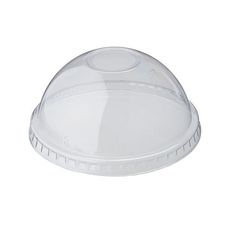 Clear Straw Slotted Lid for Pete Plastic Cold Cup, 100 count