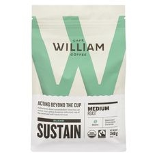 William Sustain, Organic & Fairtrade Whole Bean coffee, Medium Roast