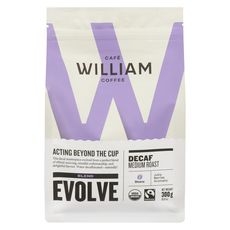 William Evolve, Organic & Fairtrade 6 x 300 g Whole Bean coffee, Water Decaf, Me
