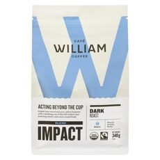 William Impact, Organic & Fairtrade 6 x 340 g Whole Bean coffee, Dark Roast