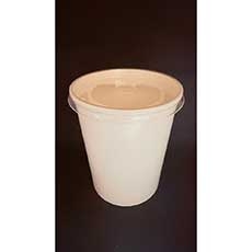 White Paper Deli Container with Polypropylene Clear Plastic Lid| 32 Ounce
