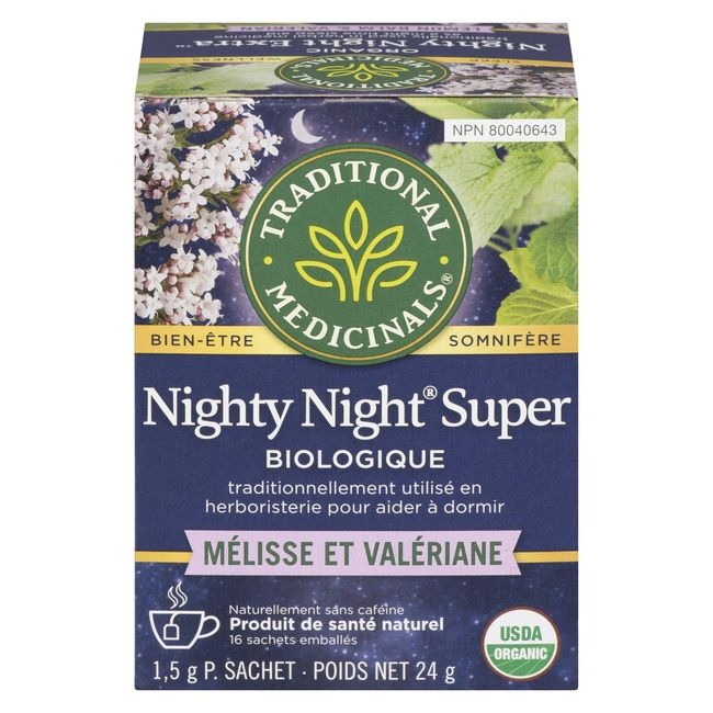 Organic Nighty Night Extra Lemon Balm and Valerian Wellness Tea
