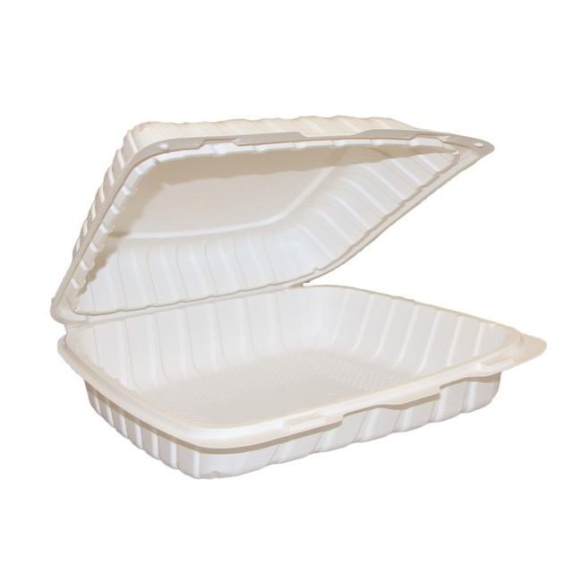 9 x 6 x 3 in Polypropylene Clamshell Container