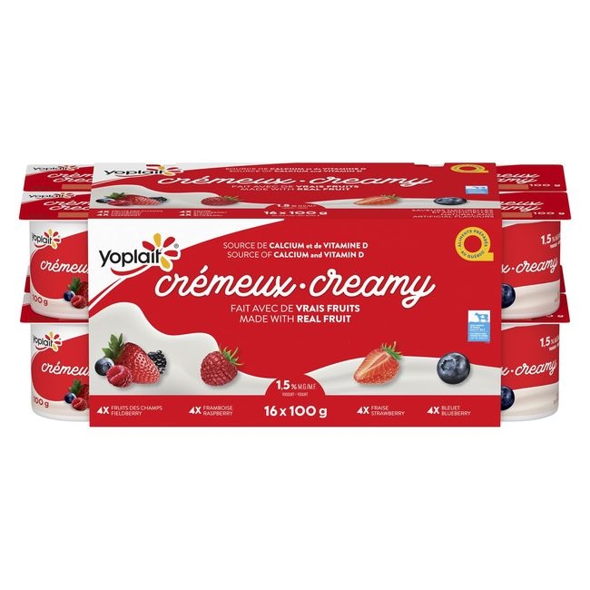 100 g Creamy Raspberry Blueberry Fieldberry Strawberry Yogurt