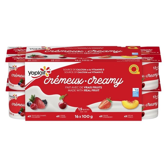100 g Creamy Fieldberry Strawberry Cherry Peach Yogurt
