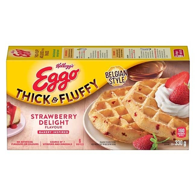 Thick and Fluffy Strawberry Delight Waffle