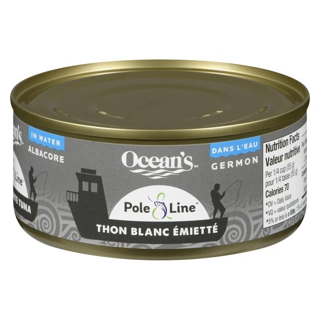 Pole and Line Flaked White Tuna in Water