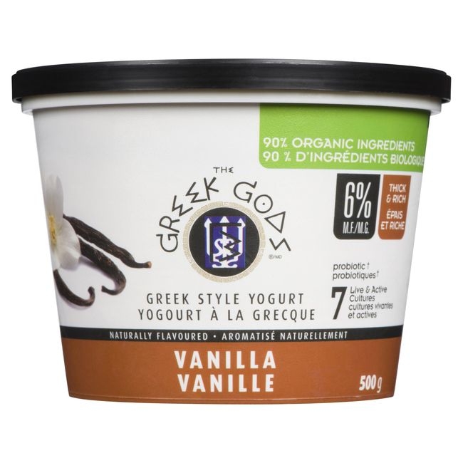 90 Percent Organic Vanilla Greek Style Yogurt