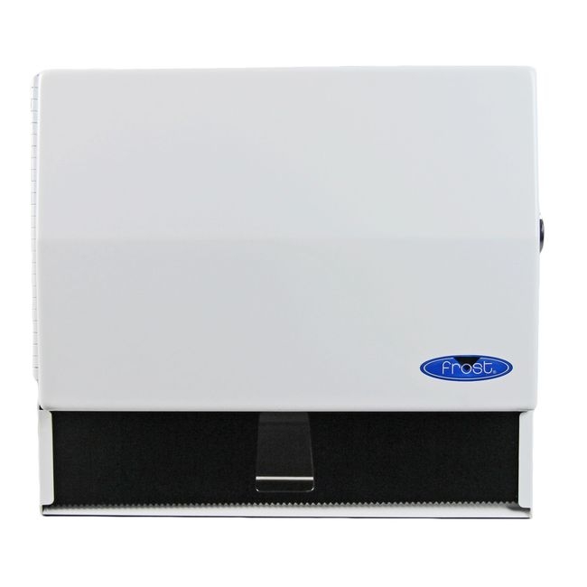 White Universal Towel Dispenser with Lock