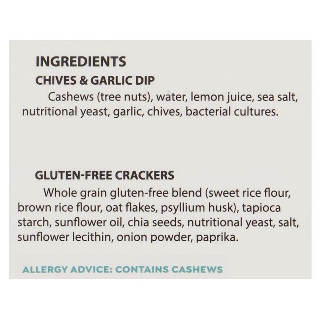 Chive and Garlic Cashew Dip N Cracker