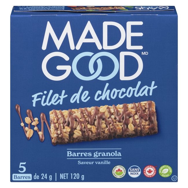 Vanilla Chocolate Drizzled Granola Bar