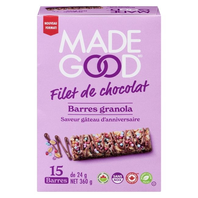 Birthday Cake Drizzled Granola Bar