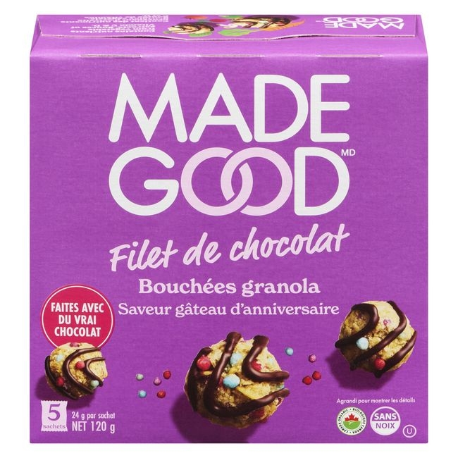 Birthday Cake Chocolate Drizzled Crunchy Oat Bites