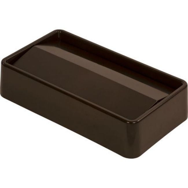 34202469 Trimline ABS Dark Brown Swing Top Lid For 15 and 23 gal Rectangle Trash Can, 20.19 X 11.56 X 4.50 in
