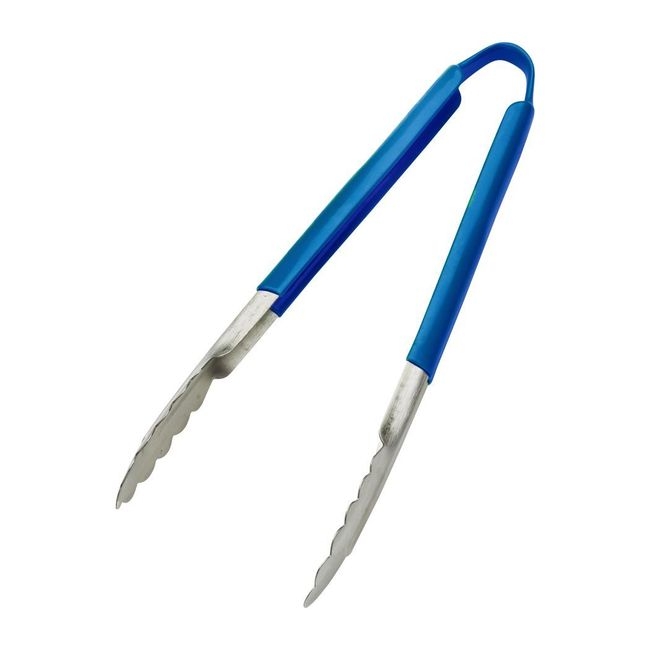 Stainless Steel PVC Coating One-Piece Blue Coloured Handle Tongs