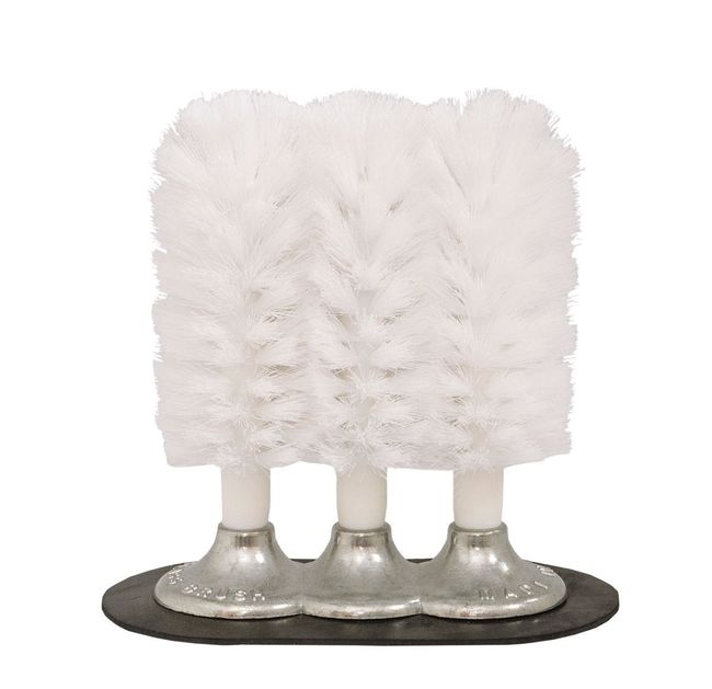 Triple Glass Brush with Suction Base