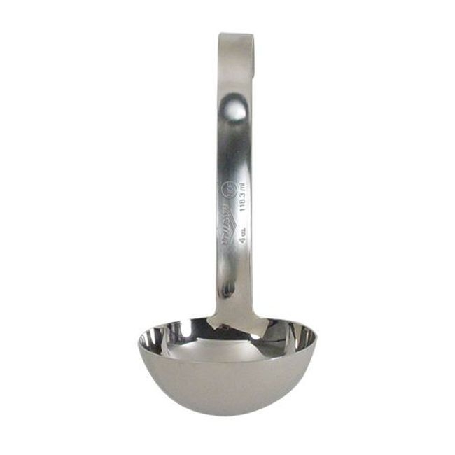 4970410 Heavy Duty Stainless Steel One Piece Ladle with Short Handle, 4 oz Capacity