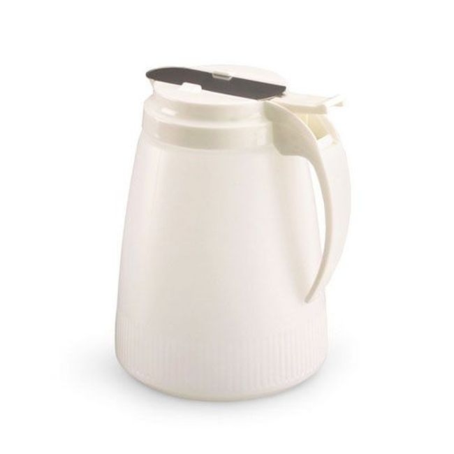 4748-05 Dripcut Plastic Syrup Server with White Plastic Top, 48 oz Capacity