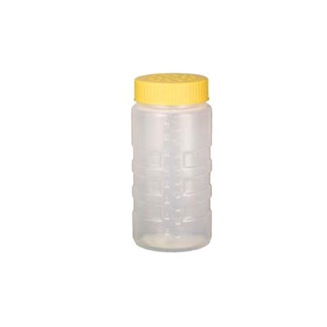 4961-1308 Traex Dripcut Clear Dredge with Large Hole Yellow Lid, 16 oz