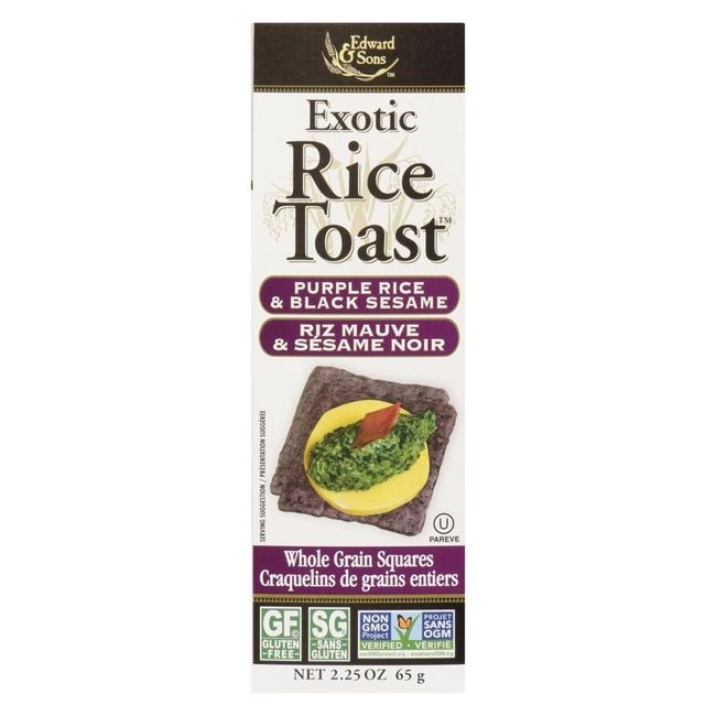 Exotic Purple Rice Toast Whole Grain Crackers