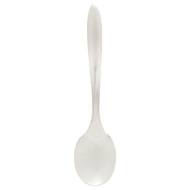 Eclipse 18/8 Stainless Steel Satin Finish Solid Spoon with Brushed Handle