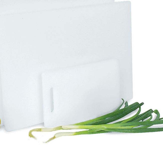 Polyethylene Medium Density White Cutting Board with Handle