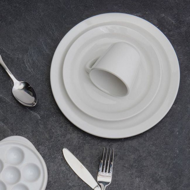 Palm Porcelain White Dinner Plate