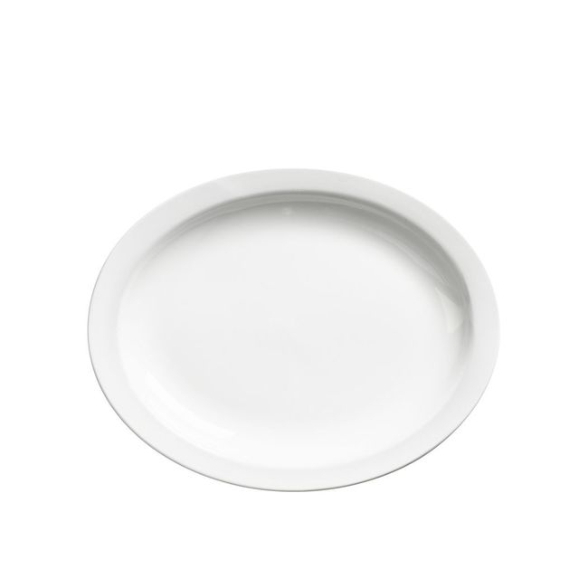 Palm Porcelain White Oval Platter