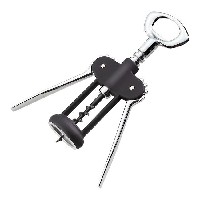 Chrome Black Heavy Duty Wing Corkscrew