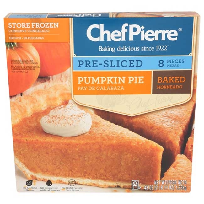 Baked 10 in Pre-Sliced Pumpkin Pie