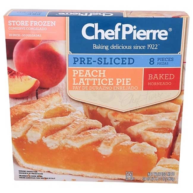 10 in Pre-Cut Peach Lattice Pie
