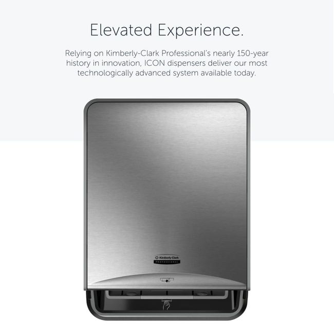 ICON Stainless Steel Automatic Roll Towel Recessed Dispenser Housing without Trim Panel