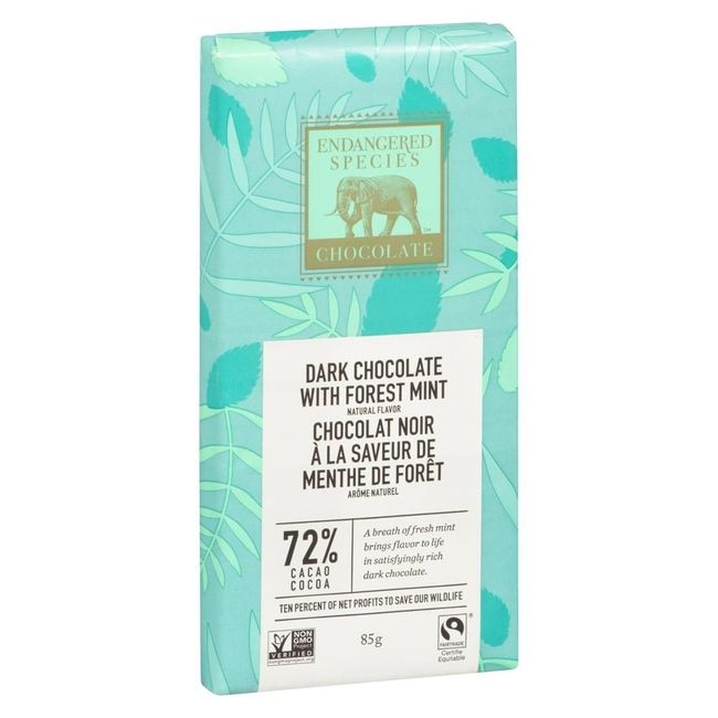 72 Percent Cocoa Dark Chocolate with Forest Mint Bar
