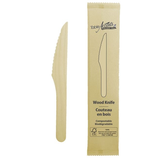 Individually Wrapped Birch Wood Teaspoons