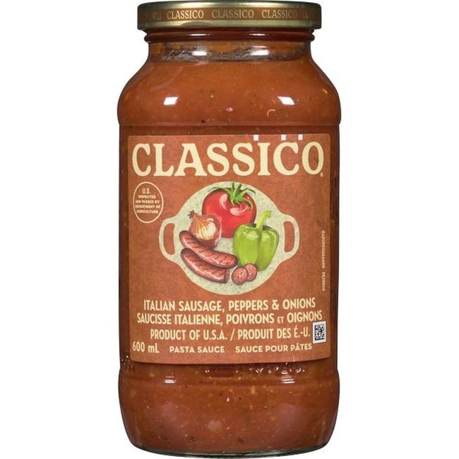 Italian Sausage with Pepper and Onions Pasta Sauce