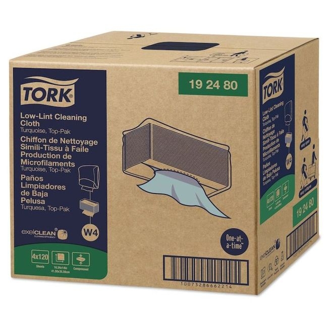 Turquoise 1 Ply Low-Lint Cleaning Cloth