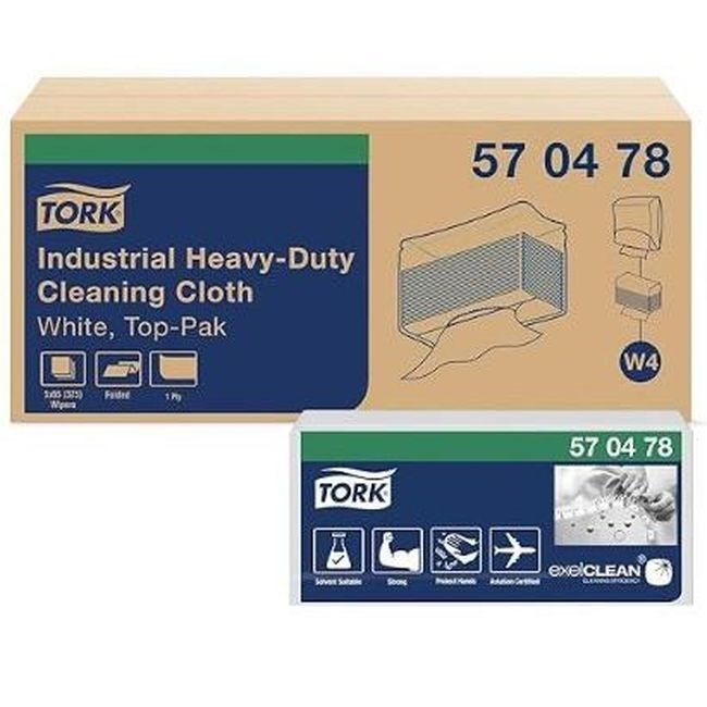White 1 Ply Industrial Heavy Duty Cleaning Cloth, 14 x 16.34 inch