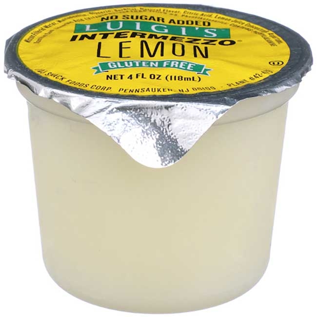 No Sugar Added Lemon Intermezzo Italian Ice Cup