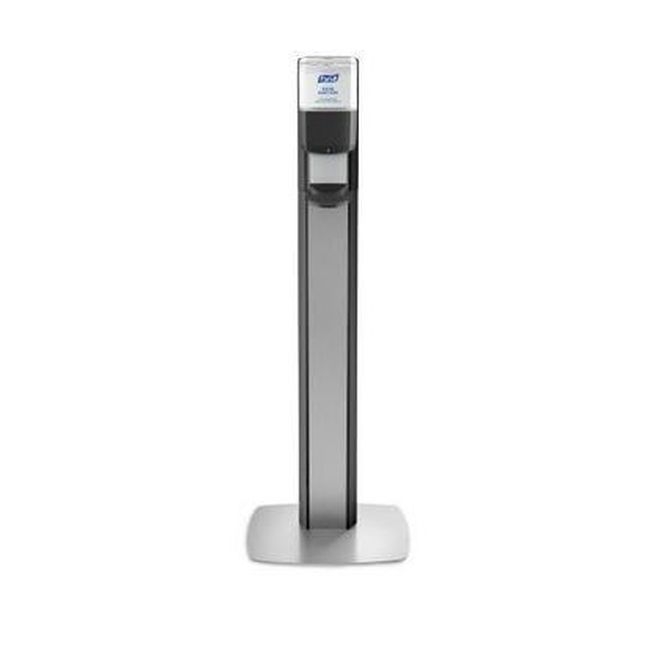 Messenger ES8 Silver Panel Floor Stand with Dispenser
